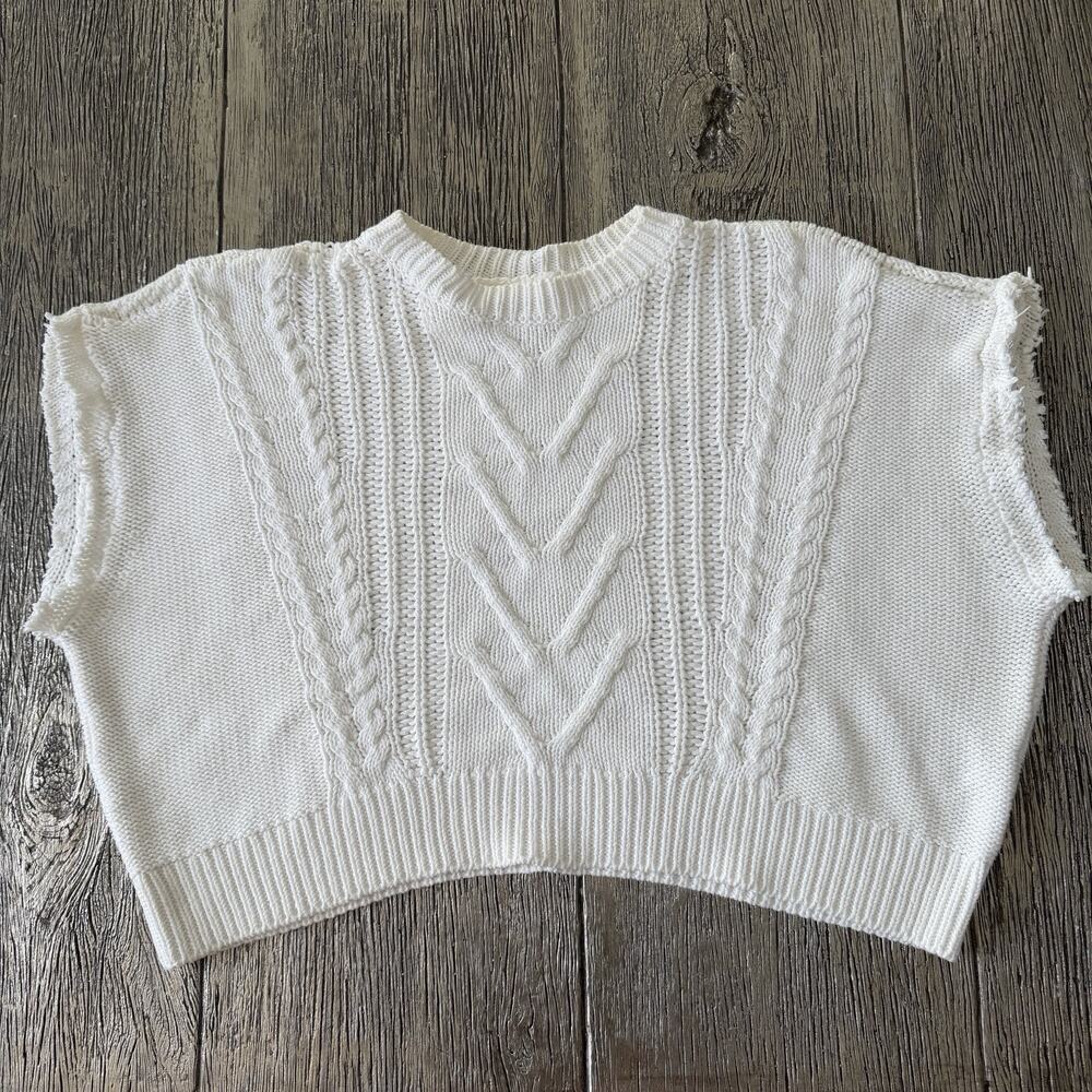 Pistola Revolve Pullover Cable Knit Oversized Sweater Vest Size XL